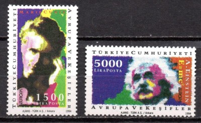 TURCIA 1994, EUROPA CEPT, Personalitati, serie neuzata, MNH foto