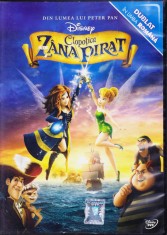 DVD animatie: Clopotica si Zana pirat ( stare f.buna; dublat si sub. romana )