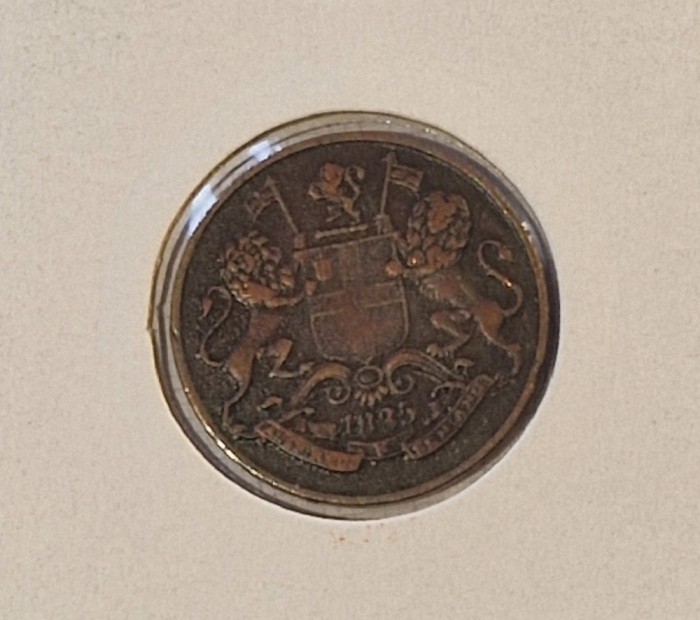 56 British India East India Company 1/4 Anna 1835, KM#446,