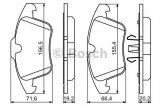 Set placute frana,frana disc VOLVO V70 III (BW) (2007 - 2016) BOSCH 0 986 494 246