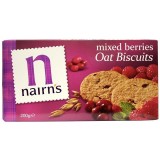 Biscuiti de Ovaz Integral cu Fructe de Padure 200 grame Nairn&#039;s