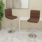 Gossi scaune de bar, 2 buc., maro, material textil
