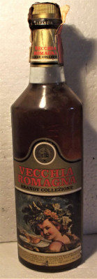 vecchia romagna, BRANDY COLLEZIONE cl 75 gr 40 sticla anii 1970 foto