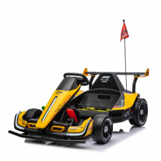 Masinuta - Kart electric pentru copii 3-11 ani, Racing F1 500W 24V, telecomanda, culoare galben