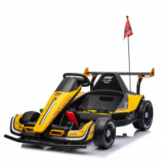 Masinuta - Kart electric pentru copii 3-11 ani, Racing F1 500W 24V, telecomanda, culoare galben