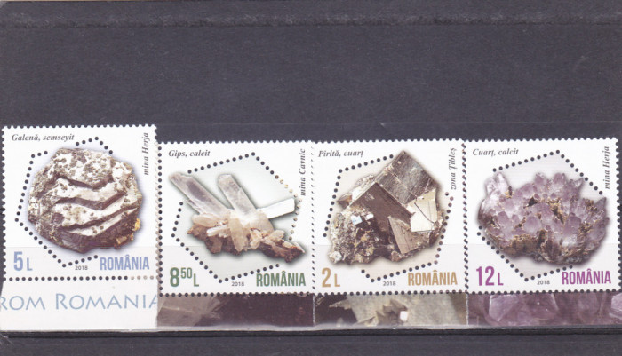 ROMANIA 2018 - MINERALE DIN ROMANIA, MNH - LP 2200