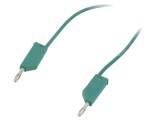 Cablu de măsurare Hirschmann T&amp;M 60V DC 30V AC 16A 2m cu soclu axial 4mm verde