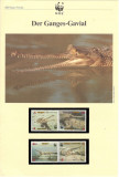 Bangladesh.1990 WWF Protejarea naturii-Gavialul de Gange serie,FDC,maxime DZ.17, Nestampilat