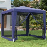 Gossi cort de petrecere, 4 pereti de plasa, albastru, 2,5x2,5 m, hdpe