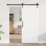 Ușă Interioară &#039;ORKDAL&#039;Albă 86x198.5x4 cm Lemn Masiv de Pin