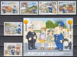 Isle of Man 1994 - Figura comică &bdquo;Poștașul Pat" vizit&acirc;nd Insula Man, Serie + Coliță, MNH