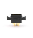 Soclu alimentare DC XT60 tata 3 pin (2+1) lipire neagra 600V AMASS