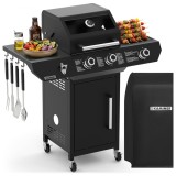 Gratar pe gaz Kaminer Varen 3.0 Black, 2+1 arzatoare, 10 kW