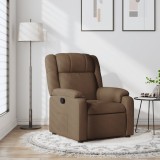 vidaXL Fotoliu rabatabil, maro, material textil