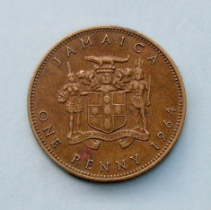 JAMAICA - 1 Penny 1964 - Elizabeth II foto