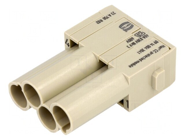 Conector modular tată 4 pini 40A 830V UL94V-0