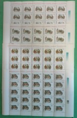 TIMBRE ROMANIA 1992 LP1303 Aniversari Evenimente -SET 4 coli -25 de timbre MNH