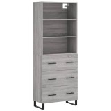 Cumpara ieftin Dulap inalt, gri sonoma, 69,5x34x180 cm, lemn compozit