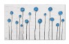 Tablou pictat manual, Flori in abstract, 100x60cm ulei pe panza in cutit efect 3D