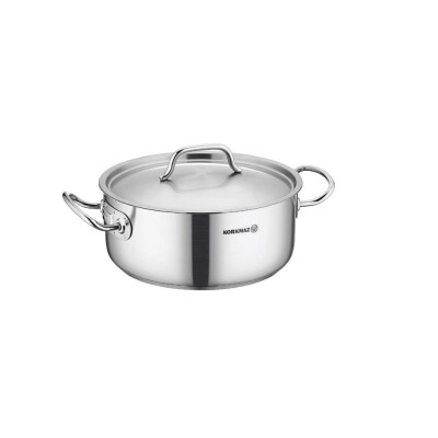 Oala din inox cu capac, capacitate 9.5 litri 28x16 cm, Korkmaz foto