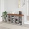 Gossi bancheta pantofar, gri beton, 103x30x48 cm, lemn compozit