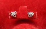 Cercei Din Argint - Diamond Heart cod ARG282D, Argintboutique