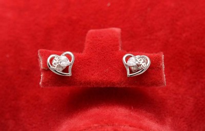 Cercei Din Argint - Diamond Heart cod ARG282D foto