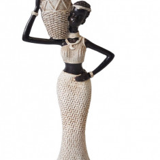 Ornament decorativ, Africana, Alb, 28 cm, XC222321
