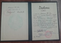 QW13 1 10 - 1957 - Diploma absolvire - Institutul ISEP VI Lenin - contabil