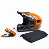 Casca Moto/Enduro, Interior Confortabil, Ventilatie Multipla, pentru Motociclete, Cross, Enduro, ATV, Dirt Bike, FIXATO, Marime L, Portocaliu