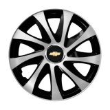 Cumpara ieftin Set 4 capace roti Drift exrta silver&amp;black R14 Compatibil Cu Chevrolet
