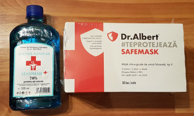 Masti Dr Albert chirurgicale Safemask, 50 bucati/cutie + bonus foto