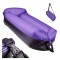 Saltea autogonflabila pentru camping plaja sau piscina tip sezlong 185 - 70cm culoare Negru-Violet