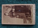 FOTOGRAFIE DE EPOCA anul 1873 , atelier A.D. REISER -Bucuresci -Calea Mogosoie no 23 ,alaturea cu Ospelul Otetelesanu .Distinsa Doamna