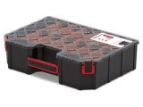 Container colectiv KISTENBERG cu partiții negre, 390x284x105mm