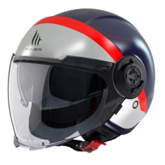 Casca pentru scuter - motocicleta MT Viale SV 68 Unit D7 albastru mat (ochelari soare integrati) (open face) XS (53/54cm)