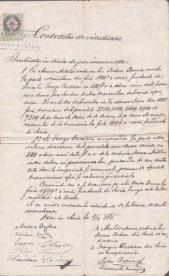 A3851N Contract de v&amp;acirc;nzare, 1868, Șiria, județul Arad foto