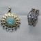 Pandant nou argint , larimar , cadou inel nou argint