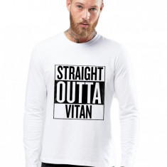 Bluza barbati alba - Straight Outta Vitan - L