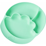 Farfurie din silicon cu ventuza, pentru toddleri, etapa 2 - verde, Nana&#039;s Manners