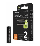 Set acumulatori AA NIMH 2500mAh R6 Eneloop PRO Panasonic 2buc BK-3HCDE/2BE