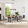 VidaXL Scaune de sufragerie, 6 buc., gri, piele ecologică 3315713