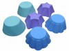 Forma din silicon pentru prajituri briose, model diverse, termorezistenta, 6 cavitati, 537COF