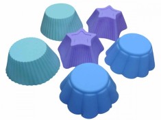 Forma din silicon pentru prajituri briose, model diverse, termorezistenta, 6 cavitati, 537COF