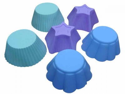 Forma din silicon pentru prajituri briose, model diverse, termorezistenta, 6 cavitati, 537COF foto
