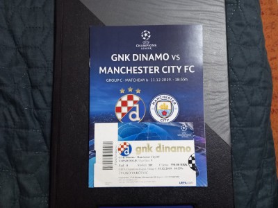Program +Bilet Dinamo Zagreb - Manchester City foto