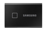SSD Extern Samsung T7 Touch, 2TB, USB 3.2 Gen2, Senzor Amprenta (Negru)