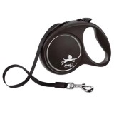 Lesa pentru caini Flexi, Retractabila, Pana la 50 kg, marimea L, 5m, Negru