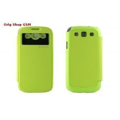 Husa Mercury EasyView Samsung Galaxy S3 I9300 Lime Blister foto