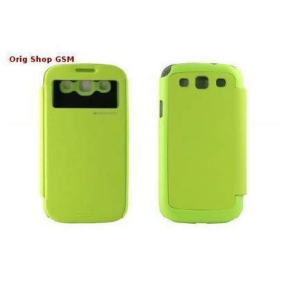 Husa Mercury EasyView Samsung Galaxy S3 I9300 Lime Blister